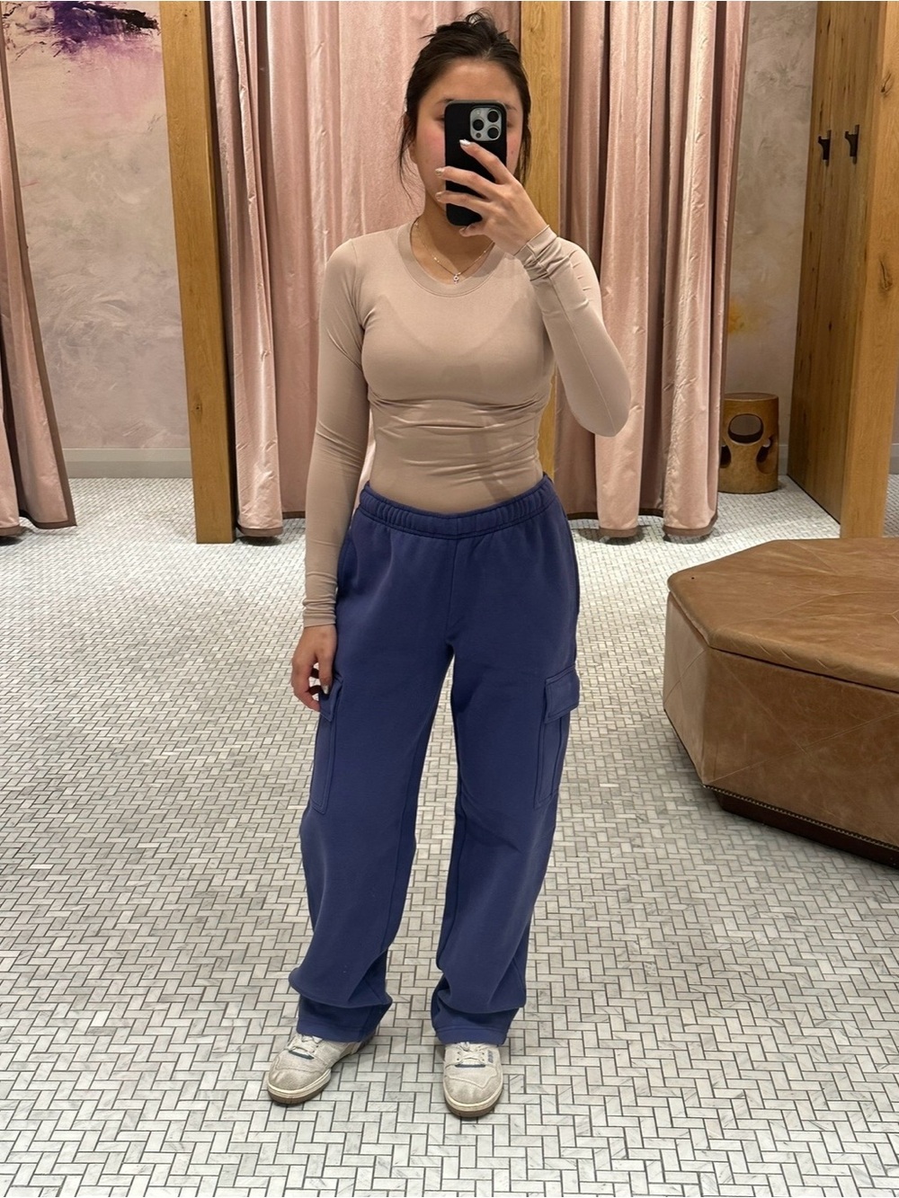 Aritzia Cozy Sweatfleece Mega Cargo Sweatpants - Harbor Navy